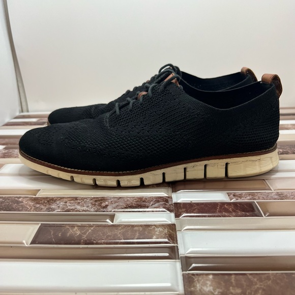 Cole Haan Zerogrand Wingtip Oxford Shoes Mens Size 12 Black Stitchlite - Picture 6 of 15